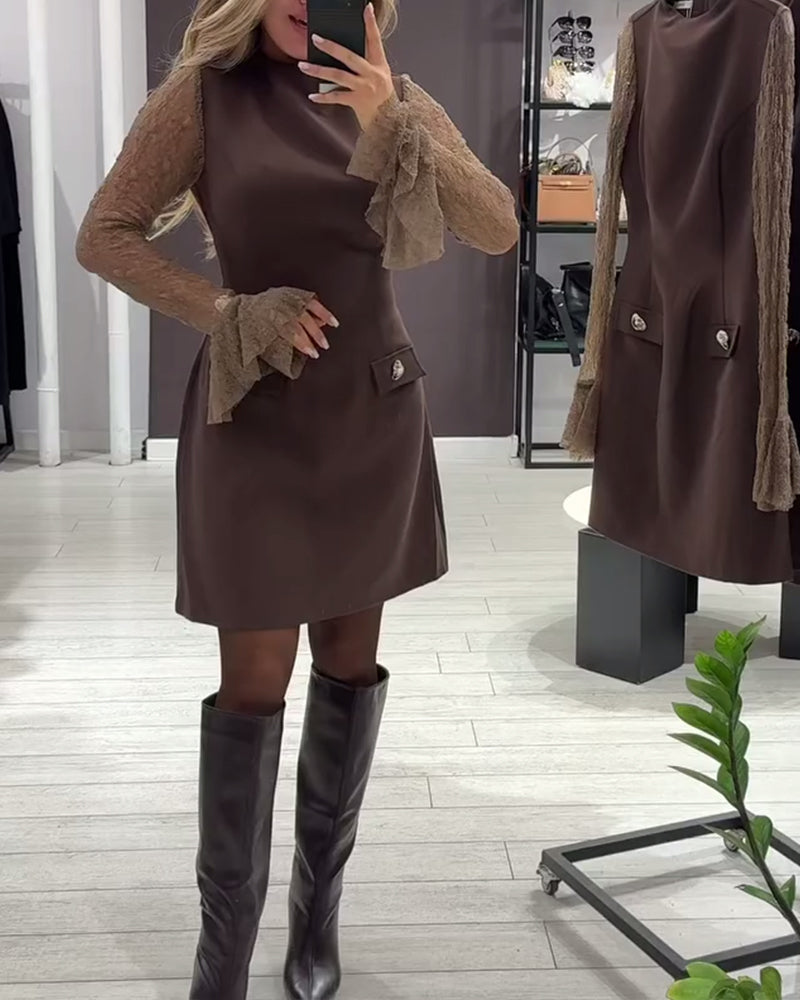 Chic and Sophisticated Bell-Sleeve Dress