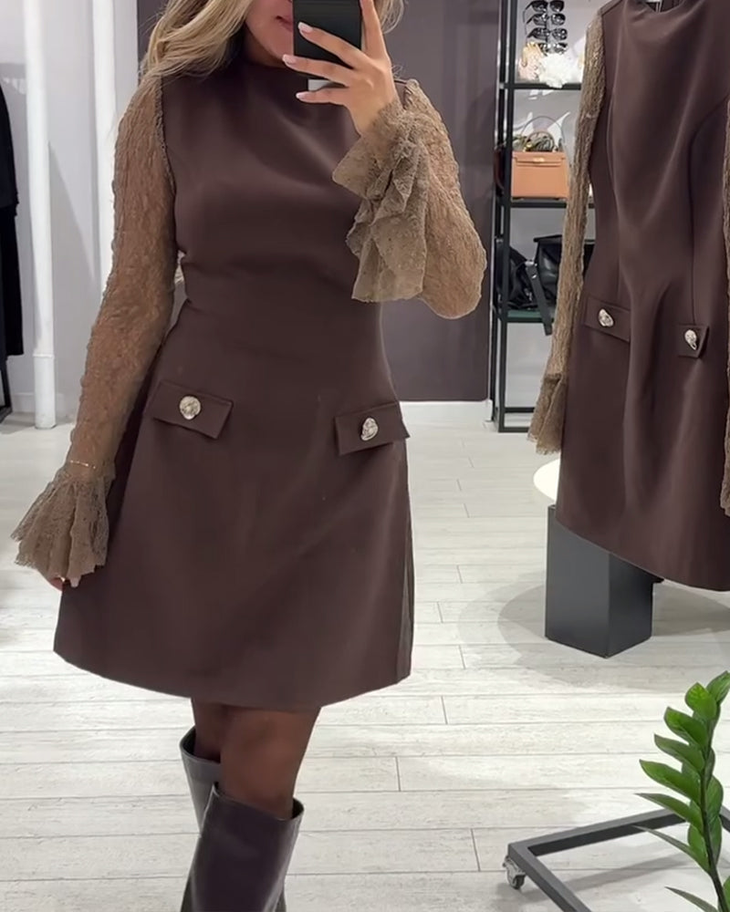 Chic and Sophisticated Bell-Sleeve Dress