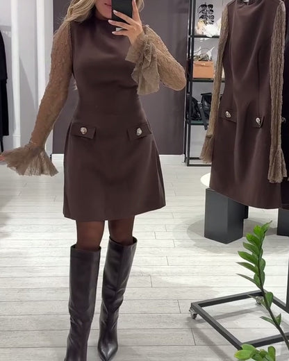 Chic and Sophisticated Bell-Sleeve Dress