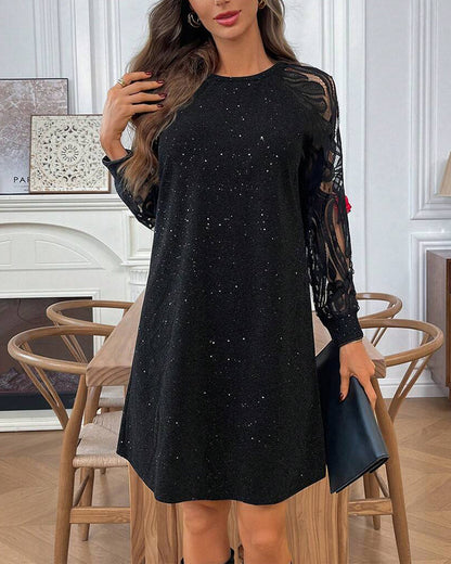 Trendy Mesh Patchwork Dress