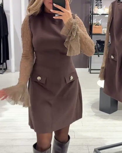 Chic and Sophisticated Bell-Sleeve Dress