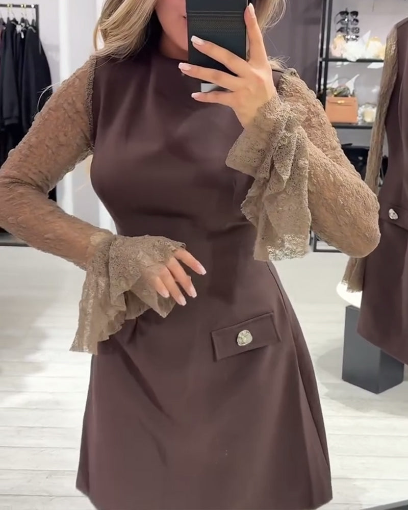 Chic and Sophisticated Bell-Sleeve Dress