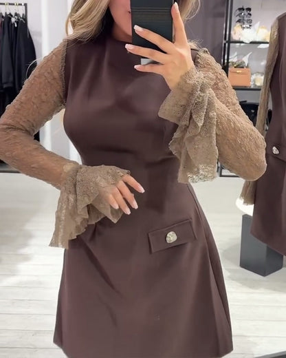 Chic and Sophisticated Bell-Sleeve Dress